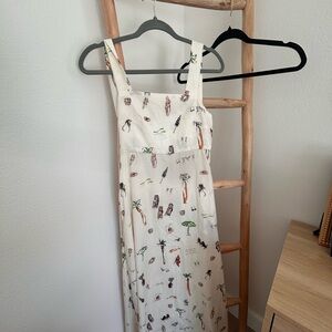 Tropical Print Maxi Dress